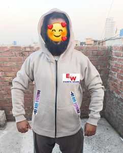 Sweat-shirt à capuche tricoté 100 % coton, anti-boulochage, avec logo frontal, sans doublure, grande taille, pour homme, vente en gros, collection hiver - Product Image 3