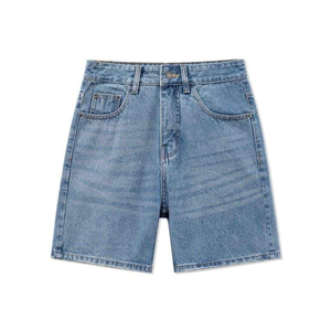 Vintage Men's Straight Mid <b>Waist</b> Breathable Eco-Friendly Denim Spandex/Cotton Sexy <b>Jeans</b> Shorts Medium Wash Casual - Product Image 3