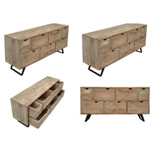 Indian-style Solid Mango <b>Wood</b> Modular Eco-Friendly Large Capacity Multi-drawer <b>Chest</b> of Drawers High-end Dressing Table Cabinet - Product Image 4