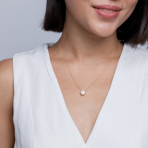Premium Quality 14k 18k <b>Gold</b> Natural Bezel Round Opal Solitaire <b>Pendant</b> Igi Certified Unisex Wear Fine Jewelry <b>Pendant</b> Necklace - Product Image 3