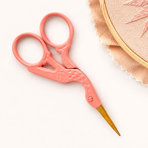 Blue Stork Style Embroidery <b>Scissors</b> Stainless Steel Fine Tip <b>Sewing</b> <b>Scissors</b> for Cross Stitch OEM Manufacturer - Product Image 2