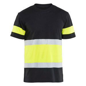 Men Safety Hi Vis Working T-Shirts Short Sleeve Reflective Tape Construction Workwear Safety Clothing T-Shirts - Product Image 4