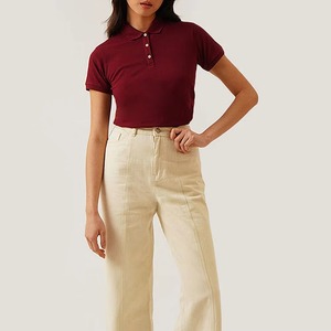 Camiseta Polo Personalizada para Mujer, Impresa a Medida, de Algodón, Manga Corta, Cuello Camisero, Transpirable, Informal, Deportiva, para el Trabajo - Product Image 3