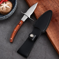 Couteau à huîtres écologique en gros avec manche en bois, outils pour fruits de mer, ouvre-coquillages, accessoires de cuisine, résistant au four et au lave-vaisselle