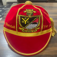 Gorra de Terciopelo para Graduación, Diseño Personalizado con Logotipo Bordado, Ajustable con Broche, Unisex, para Entrenamiento Académico