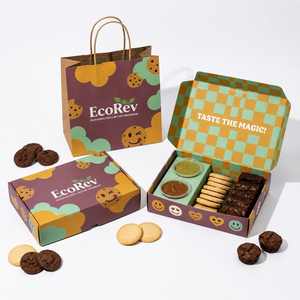 Custom Design Printed Paper Food Package <b>Boxes</b> for Bakery Takeout Crossiant Doughnut <b>Cookie</b> Packaging Box - Product Image 2