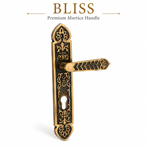 Premium BLISS Brass Mortice <b>Door</b> Handle Matte Black Antique Finish Heavy Duty Lever Handle for Home Office Residential Commercia - Product Image 1
