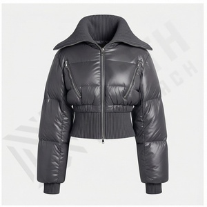 Abrigo de invierno Chaqueta acolchada para damas Chaquetas Abrigo recortado para mujer Ropa de calle a precio razonable Moda personalizada para hombres - Product Image 2