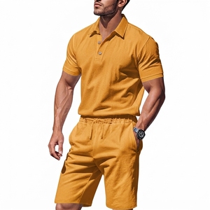 Two Pieces Men Set Custom Logo <b>Summer</b> Tracksuit Plain Casual Sets <b>Summer</b> T <b>Shirt</b> and Shorts Men Men's Suits - Product Image 5