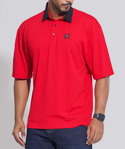 Polo de Hombre de Alta Calidad, Fabricado por OEM, 50% Algodón/50% Poliéster, 220 GSM, Cuello de Solapa Extra Grande con Contraste, Bordado - Product Image 1
