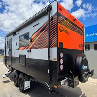 Nouvelle remorque de camping tout-terrain hybride de qualité supérieure, conforme aux normes australiennes, mini 4x4, pour voyages en famille, légère et luxueuse