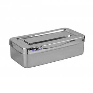 Caja de Esterilización de Acero Inoxidable con Tapa, la Más Vendida, para Instrumentos Médicos y Dentales - Product Image 1