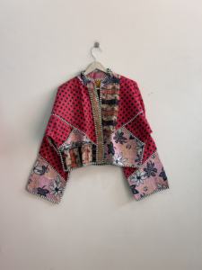 Reversible Kantha Vintage <b>Jacket</b> Handmade Boho <b>Jacket</b> Indian Trendy <b>Patchwork</b> <b>Jacket</b> - Product Image 6
