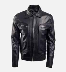 Veste en cuir pour homme, best-seller, mode masculine, vêtements de moto décontractés de qualité supérieure, fournisseur, meilleur prix - Product Image 5