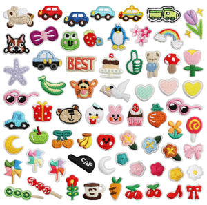 Personalized Embroidered Logo Patches Washable End Fold Design for Mending Holes Decorating <b>Clothing</b> Shoes - Product Image 1