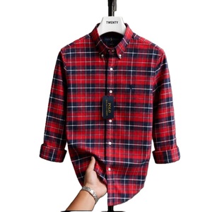 Casual <b>Shirt</b> <b>Short</b> <b>Sleeve</b> Button Checkered Pattern Adult Wear Knitted Fabric 100% Cotton Eco-Friendly Anti-Wrinkle Export BD - Product Image 6