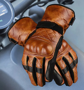 Guantes de Motocicleta de Cuero para Invierno, Transpirables, Ligeros, con Pantalla Táctil, Protección Completa para los Dedos, para Hombre - Product Image 4