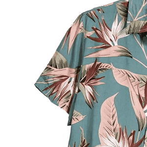 Servicio OEM Ropa para Hombre 2026 Venta al por Mayor Camisas de Playa de Manga Corta con Cuello Alto de Felpa Sólida con un Solo Botón 100% Algodón Logotipo Personalizado - Product Image 2