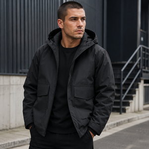 Hot Sale Custom Mens Winter Jacket Hooded Jacket Polyester Winter Zip Front Loose Fit Outdoor <b>Bubble</b> <b>Coat</b> Custom Logo Wholesale - Product Image 6