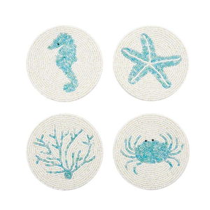 Decorative <b>Beaded</b> <b>Coasters</b> Handmade Embroidery Boho Table Accessories by glowin fashion - Product Image 4