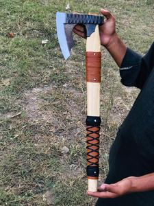 ขวานไม้โทมาฮอว์กอุตสาหกรรมไวกิ้งทำจากเหล็กดามัสกัสปลอมสำหรับตั้งแคมป์กลางแจ้งเครื่องมือความงาม - Product Image 3