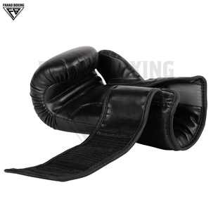 Guantes de Boxeo Personalizados de Color Negro, Duraderos, de Primera Calidad, para Entrenamiento de Muay Thai, Kickboxing, Protección en Combate - Product Image 1