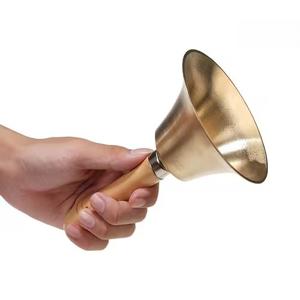 Campana de Mano Metálica Premium, Campana Artesanal de Hierro y Latón con Sonido Claro y Fuerte, Campana Decorativa Tradicional - Product Image 6