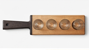 Porte-verres et porte-bouteilles élégant en bambou, idéal pour les restaurants, les centres de villégiature, les mariages, organisateur avec crochets et support - Product Image 3
