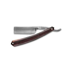 Rasoir à lame fixe en laiton antique, shavette de barbier traditionnelle pour un rasage vintage et un toilettage professionnel - Product Image 1