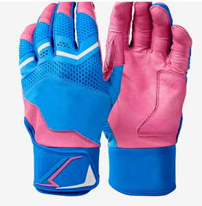 CLASSICAL TRENDS Blue Microfiber Batting <b>Gloves</b> Hook Loop Closure Breathable Padded Pull Unisex Adult Ambidextrous Training <b>Knit</b> - Product Image 5