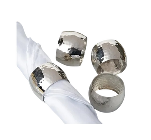 Standard Shape Brass Napkin Rings Hollow Design 4.5cm Width Durable Finish Wedding <b>Table</b> Decoration Accessory Napkin Ring - Product Image 5