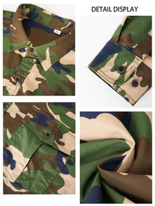 Camisa de Camuflaje para Hombre, con Botones, de Poliéster y Algodón Satinado, Manga Corta, Informal, para Trabajo al Aire Libre, Tela Resistente, Personalizable OEM - Product Image 5