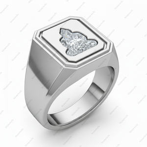 Anillo de Sello con Motivo Original de Buda, Joyería Fina, Anillo de Lujo Premium con Elegante Gema Central, Joyería de Diseño para Hombre - Product Image 4