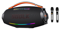 Haut-parleur portable Bluetooth S1623 400W de puissance maximale avec son DSP, 2 micros sans fil U-Band, lumière RGB, TWS, TF, USB, pour fêtes en extérieur