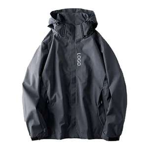 Custom Logo Waterproof Windbreaker <b>Jacket</b> <b>Men</b> Outdoor Hooded Windproof <b>Lightweight</b> Sport Coat Wholesale Breathable <b>Rain</b> <b>Jacket</b> - Product Image 3