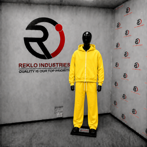 <b>Yellow</b> Tracksuit Set Mens Premium Full Zip <b>Hoodie</b> And Jogger Pants Two Piece Outfit Casual Streetwear Athletic Sportswear - Product Image 3