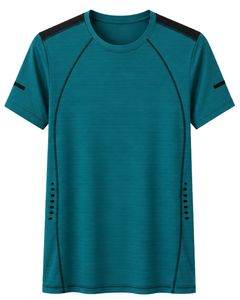 T-shirt de course pour homme personnalisé par le fabricant, couleur turquoise, séchage rapide, respirant, en polyester, pour la gym, l'entraînement sportif, les activités sportives, la remise en forme - Product Image 1