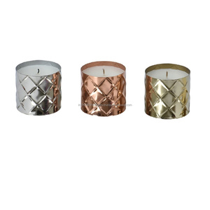 Diamond Pattern Metal Jar Candle at Affordable Price From India - Product Image 2