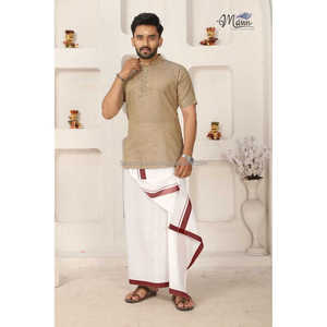 ชุดเดรสสำเร็จรูป Fabfabzoneindia รุ่น Diwali Combo พร้อมกางเกงโดติและผ้าส่าหรี รุ่น Fabzonemaan - Product Image 1