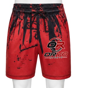 ORVO SPORTS Men's Heat-Transfer Printed Board <b>Shorts</b> Quick Dry Mid Waist Drawstring <b>Swimwear</b> <b>Short</b> Length Polyester/Cotton - Product Image 5