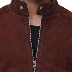 Chaqueta de Motociclista de Cuero de Ante Premium para Hombre, Ajuste Delgado, Casual, Largo Regular, Ideal para Invierno y Festivales, con Cuello Alto - ¡Venta Caliente! - Product Image 2