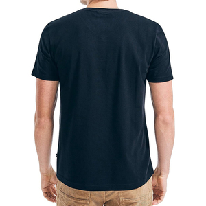 T-shirts pour hommes à col en V, coupe ajustée, manches courtes, séchage rapide, marque privée, haute qualité, avec logo personnalisé, en vente - Product Image 4