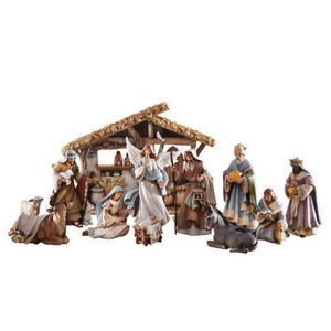 Pine <b>Wood</b> <b>Nativity</b> Scene Ornaments Wholesale | Handcrafted Religious Figurines <b>Set</b> - Product Image 6