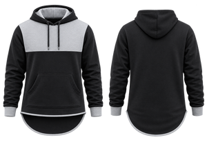 Sweat à capuche personnalisé pour homme en 100 % coton, coupe longue, épais, en polaire, respirant et écologique - Product Image 4