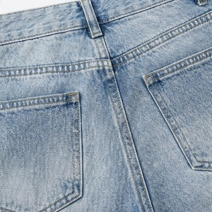 Plus Size Women <b>Denim</b> Shorts Button Lace <b>Stretch</b> High Waist Ripped Vintage Casual Summer Fashion Street Style Clothing - Product Image 5