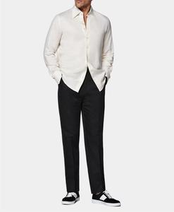 High-quality Summer <b>Men's</b> <b>for</b> Collar Cotton Full Sleeve <b>Satin</b> Breathable Casual Button Solid-color Lapel <b>Shirt</b> - Product Image 2
