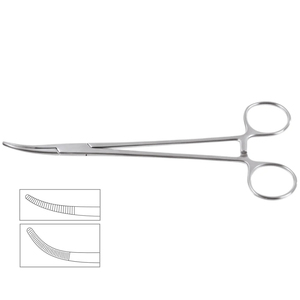 Pinces Schnidt pour amygdales 7-1/2″ (19cm) à anneaux fermés en acier inoxydable, hémostat long à forte courbure pour chirurgie mammaire par Vaslcare - Product Image 1