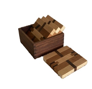 Juego de Posavasos de Madera de Acacia Natural Personalizado para Desayuno, Té, Café, al Mejor Precio - Product Image 3