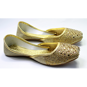 Zapatos Khussa Paquistaníes al por Mayor para Mujer, Zapatos Planos y Ligeros para Interiores, Khussa Personalizados con Cuentas, Jutti Khussas - Product Image 6