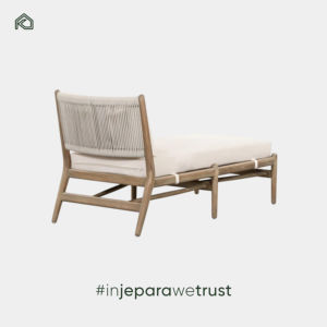 Chaise longue en teck pliable moderne artisanale, design écologique, construction durable, protection contre les intempéries, résistante aux taches - Product Image 5